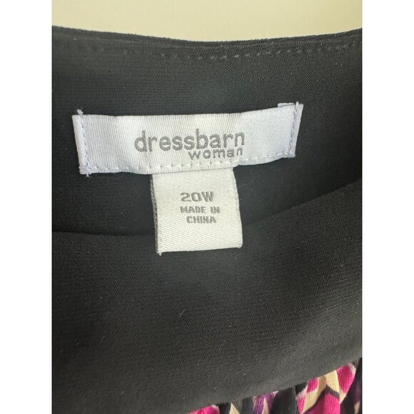 Dressbarn Purple Geometric Print Midi Dress Size 20W 2X Plus Sleeveless Stretch - Picture 5 of 7